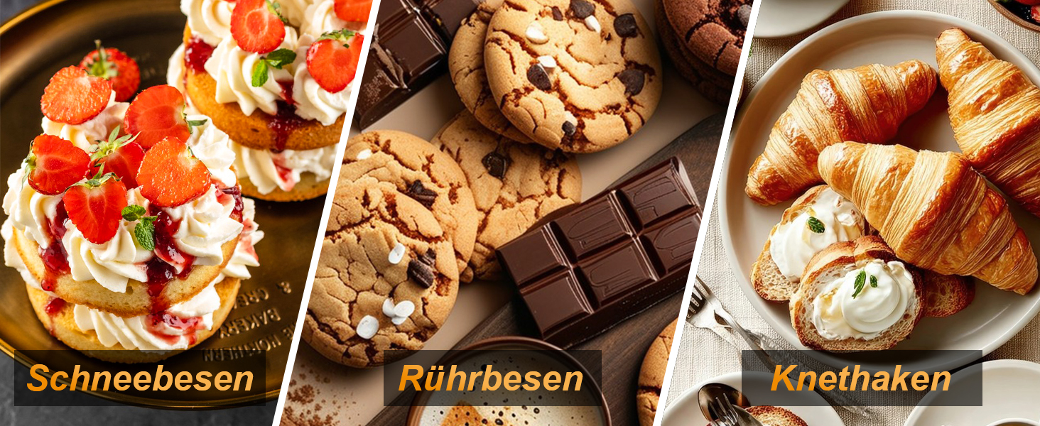 Кухонний комбайн-міксер 1300W з планетарним змішуванням, чаша 5.5л з нержавіючої сталі, 10 швидкостей, набір насадок та захист від бризок, Блакитний