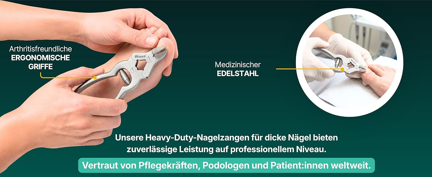 Професійний інструмент для педикюру: щипці для видалення врослих та товстих нігтів, з пилочкою, 15 см, нержавіюча сталь