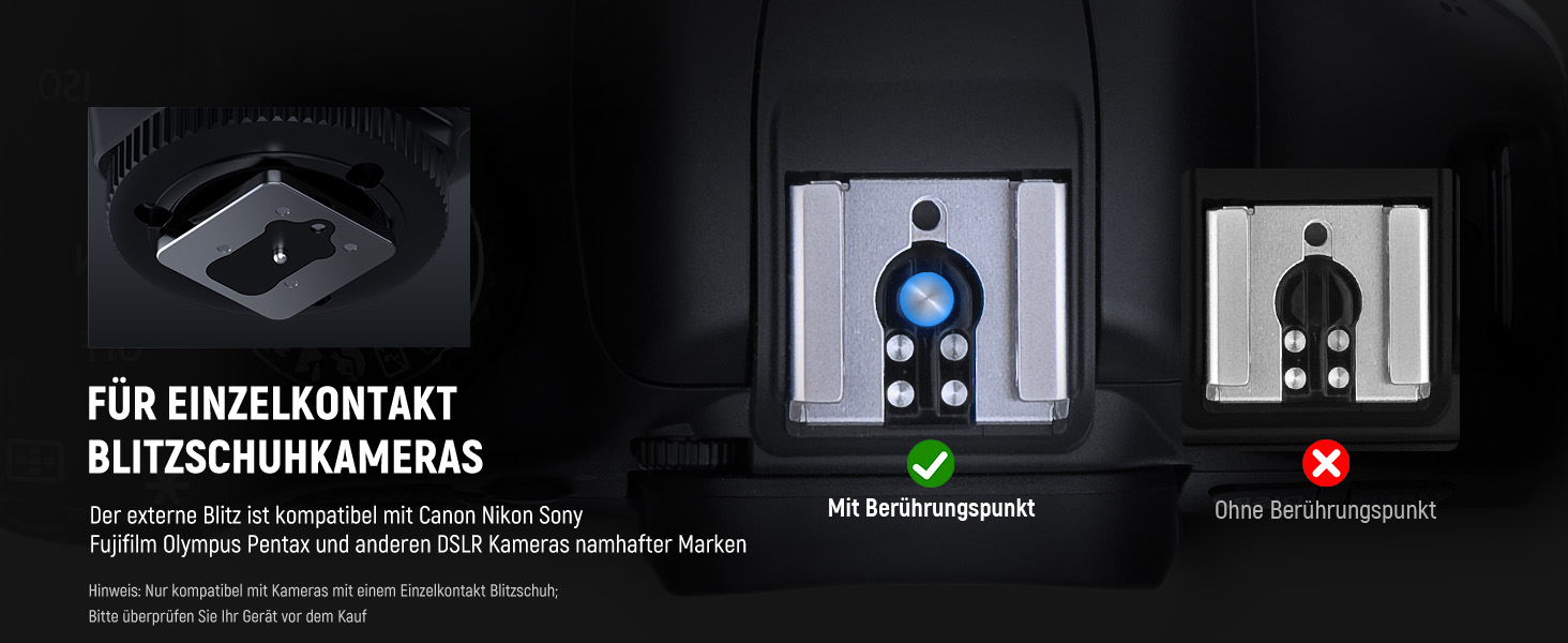 Спалах для камери NEEWER Z160 SE - сумісний зі Canon, Nikon, Panasonic, Olympus, Pentax та іншими DSLR та цифровими камерами