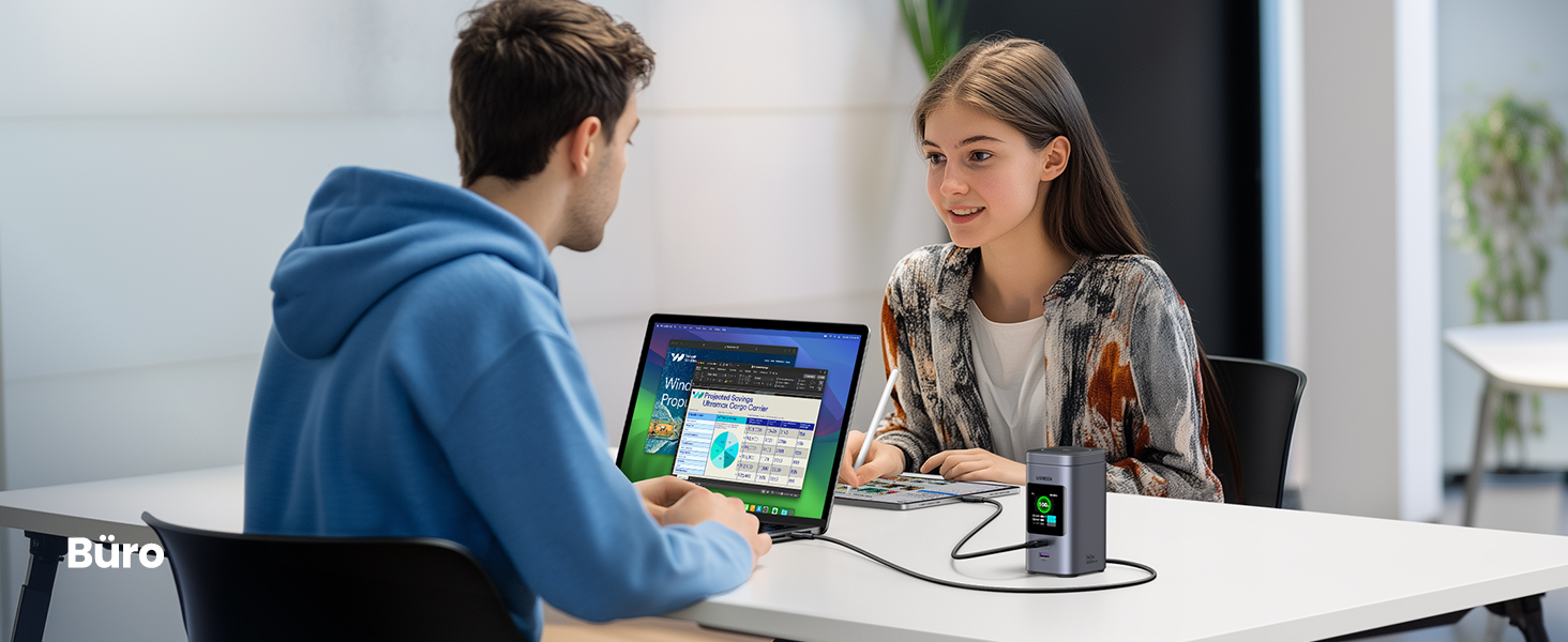 Power Bank UGREEN Nexode 20000mAh 145W з Qi2, 15W бездротовою зарядкою та TFT дисплеєм, сумісний з iPhone 16/15, MacBook