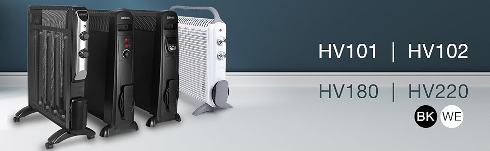 Конвекторний обігрівач Duronic 2000W з ручкою, компактний та енергоефективний (без екрану)