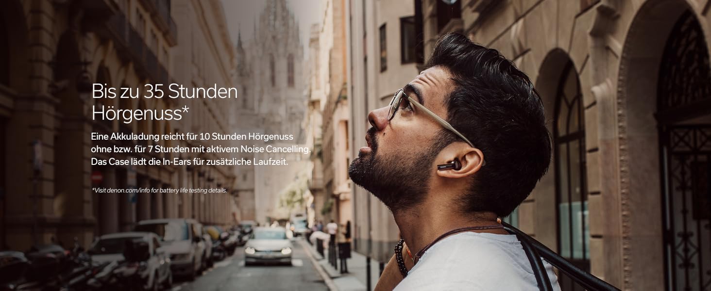 Бездротові навушники Denon AH-C500W True Wireless - білі (з мікрофоном, без активного шумозаглушення)