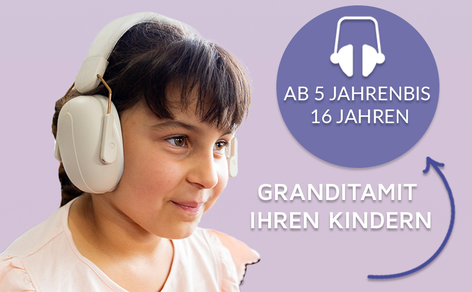 Навушники для захисту вух дітей | Шумоізоляційні навушники для дітей | Пасивні навушники для захисту вух | Захисні навушники для школи, барабанів, аутистів, концертів музики для хлопчиків та дівчаток | 3-16 років, Бежевий