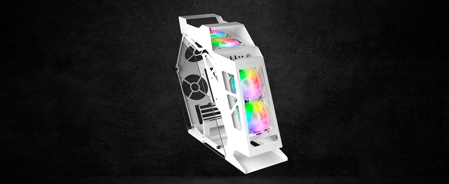 Корпус для ПК Mars Gaming MC300P MicroATX, загартоване скло, Mesh-панель, 3x FRGB вентилятори, чорний