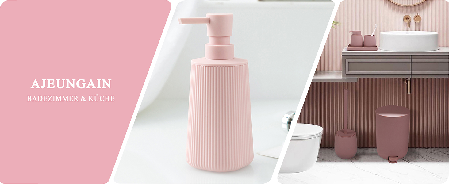 Набір для ванної кімнати AJEUNGAIN: сірий органайзер з мильницею та стаканчиком для зубної пасти, набір з 3 предметів