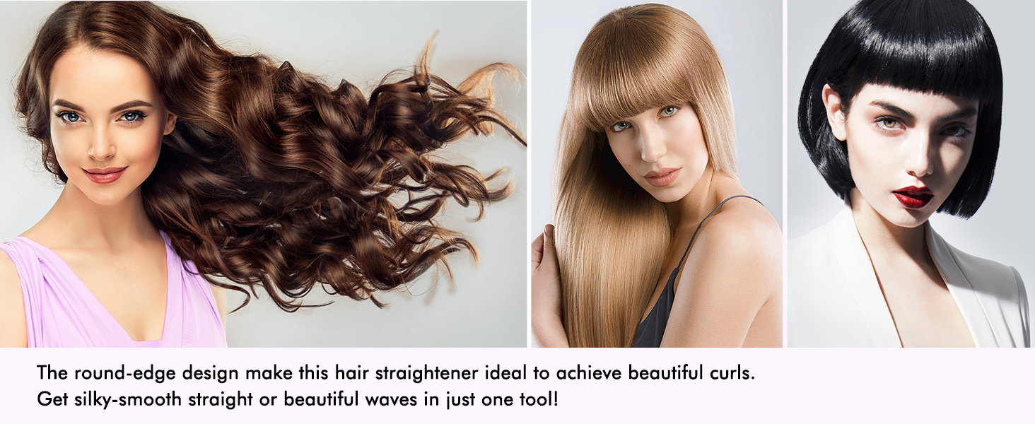 LANDOT Професійний випрямляч для волосся з керамічним покриттям 45 мм, 12 температурних режимів (120–230°C), рожеве золото, чорний