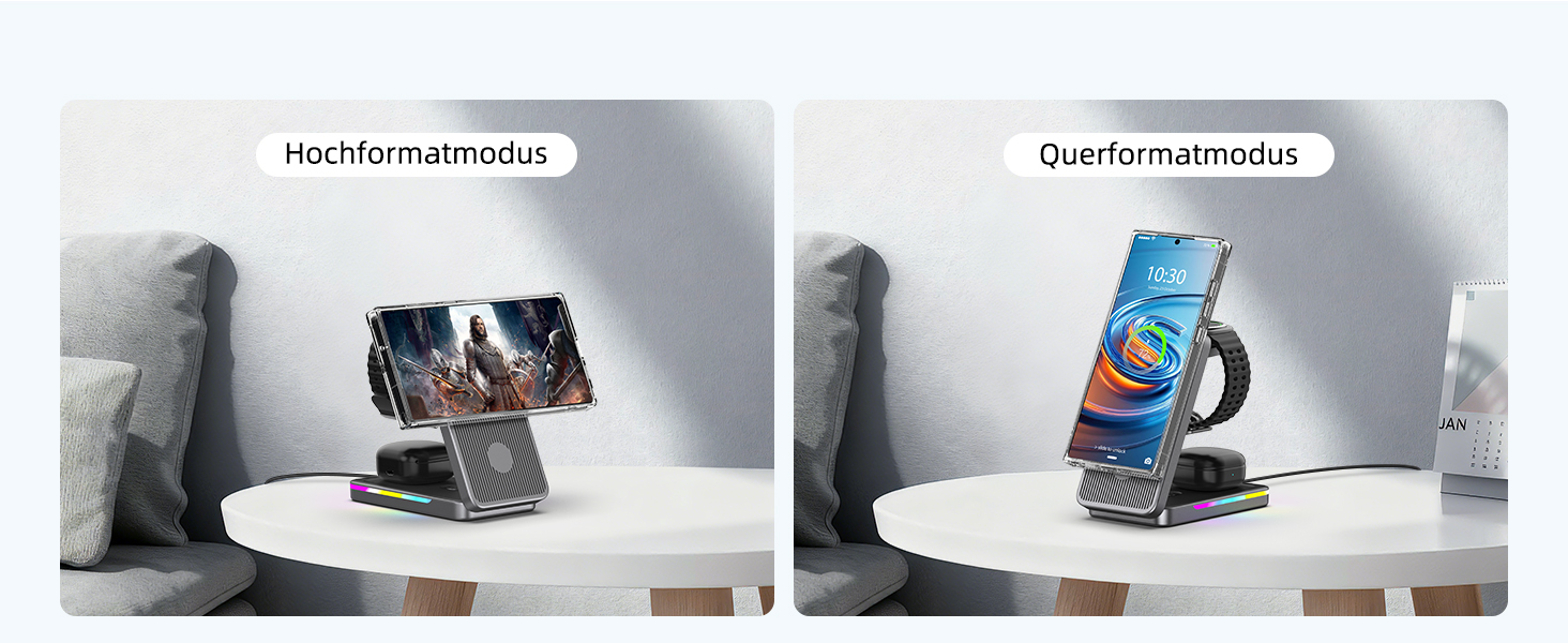 Магнітна зарядна станція 3-в-1 для Samsung Galaxy S26 Ultra, S25, Z Fold 7, Z Flip 7, Galaxy Watch Ultra 8/7/6 та Buds Pro 3 - бездротова, складна, чорна