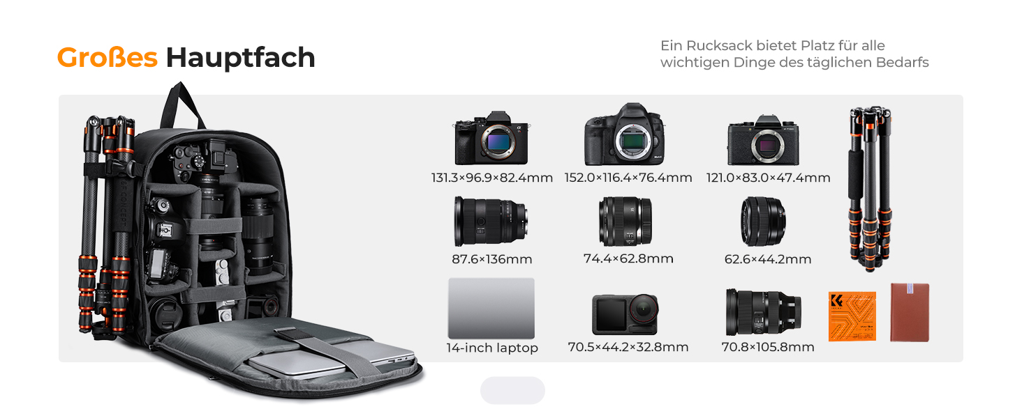 Рюкзак для фотокамери K&F CONCEPT з захистом від дощу, для DSLR/SLR, зелений з імітацією шкіри