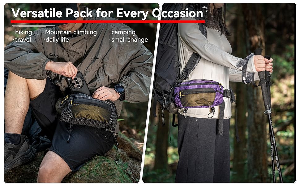 Чоловіча поясна сумка на пояс, чорна, ультралегка, водонепроникна, з нейлону, для спорту, подорожей, прогулянок з собакою