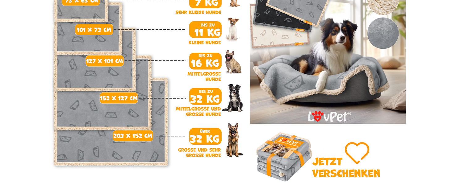 Водонепроникний коврик для собак Lovpet® з флісу, коврик для домашніх тварин, коврик для котів + 3 іграшки-гризунки, для собак маленьких та середніх порід, котів, 127 x 101 см, L, ручне прання, двосторонній чохол для дивану-захист сірого кольору L (127 x 101 см) сірий