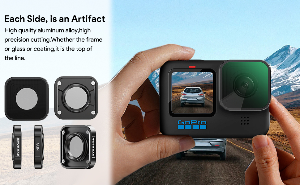 Фільтри ND/CPL для GoPro Hero 12/11/10/9 Black (6 шт.): ND8, ND16, ND32, ND64, ND1000, CPL. Аксесуари для екшн-камери