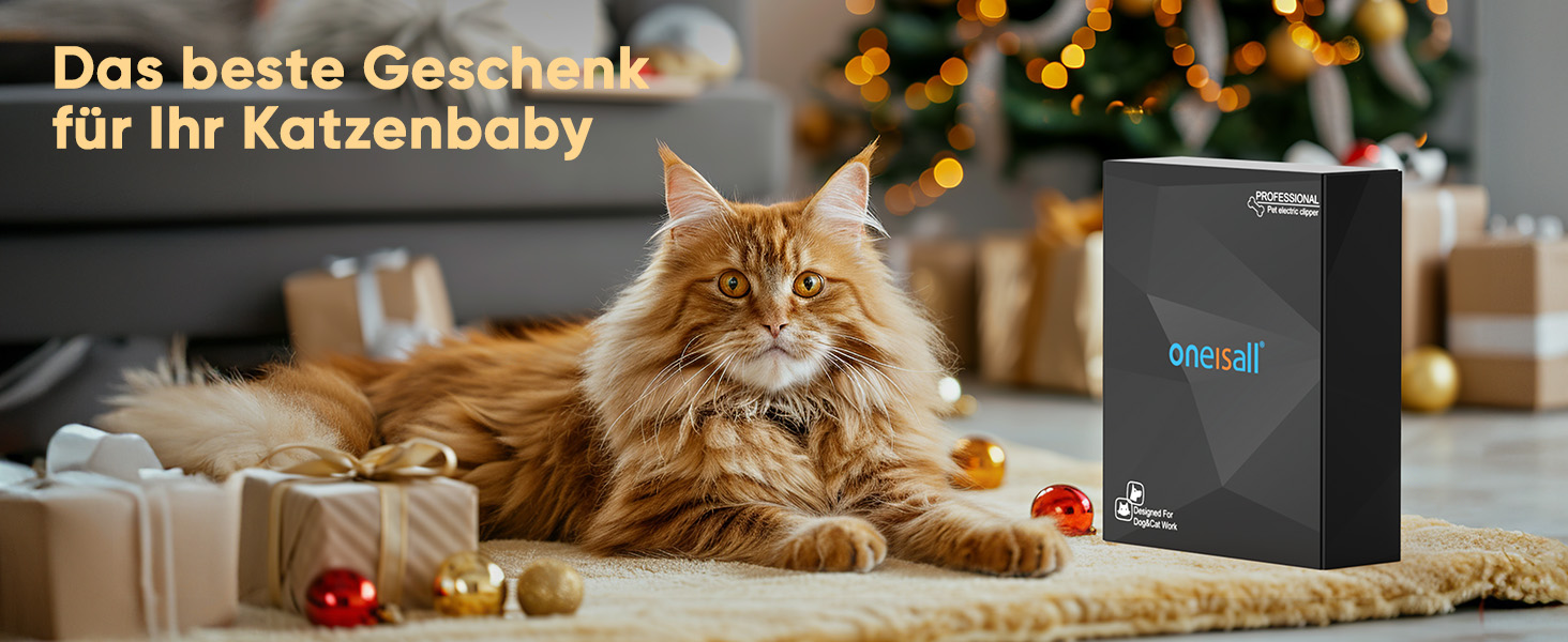 Професійна машинка для стрижки котів та собак Oneisall Leise - для довгошерстих котів та собак з густою шерстю, потужний мотор (Золота)