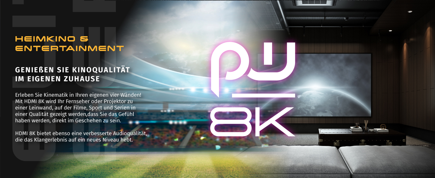 HDMI 2.1 кабель 8K Ultra High Speed II 2м (2 метри) з Ethernet, eARC, HDR10+, 120 Гц, DSC, Nylon, сумісний з Blu-Ray, PS4, PS5, Xbox