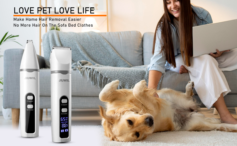 Набір для грумінгу собак JIUWIIL 4-в-1: машинка для стрижки, тример, бритва та аксесуари для догляду за шерстю собак та котів