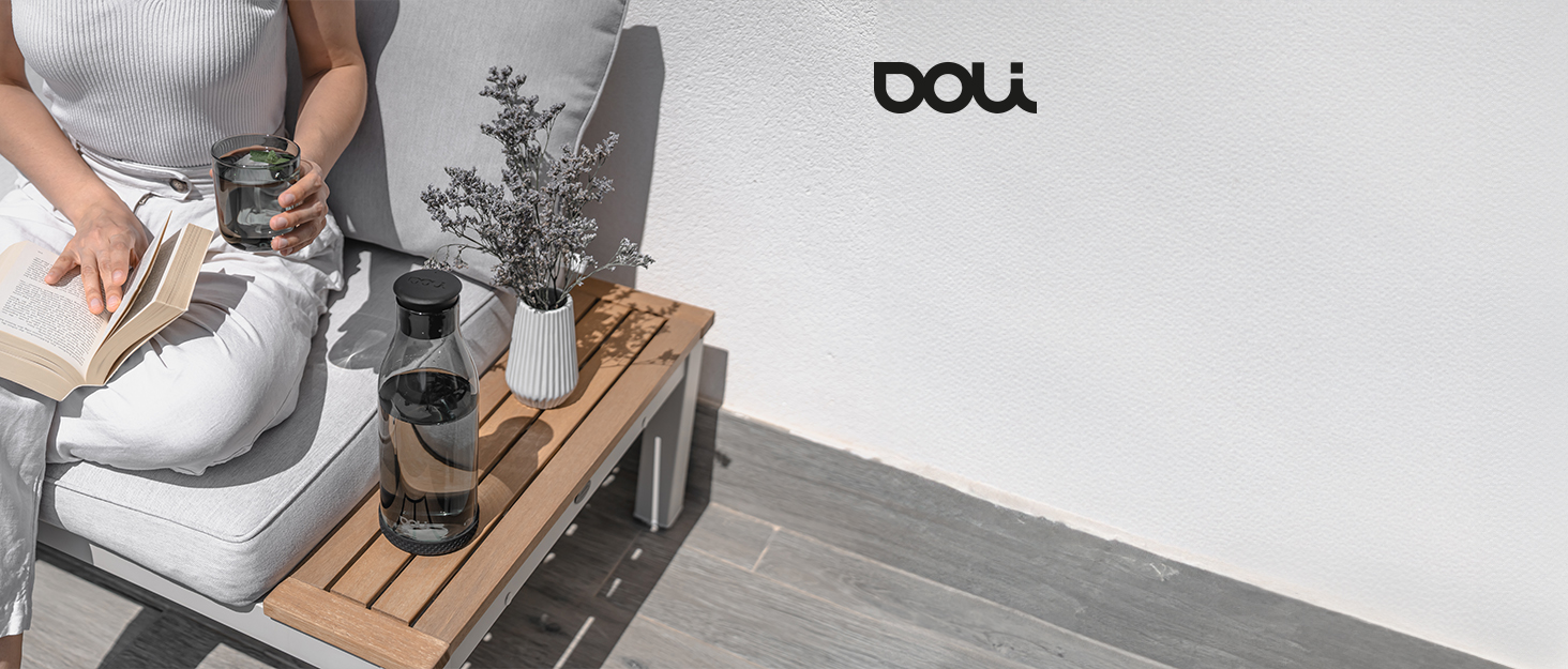 Скляна пляшка Doli з силіконовим чохлом, для гарячих та газованих напоїв, герметична, підходить для посудомийної машини, без BPA