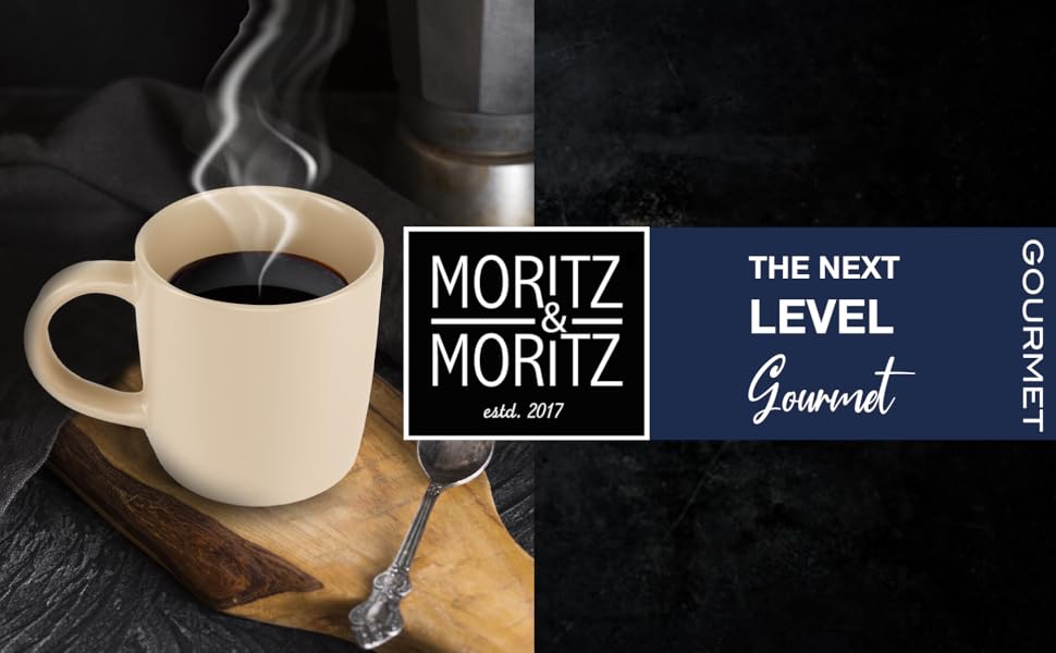 Набір кавових чашок Moritz & Moritz NORDIC, 6 шт., бежевий (taupe), 300 мл, кераміка, з ручкою