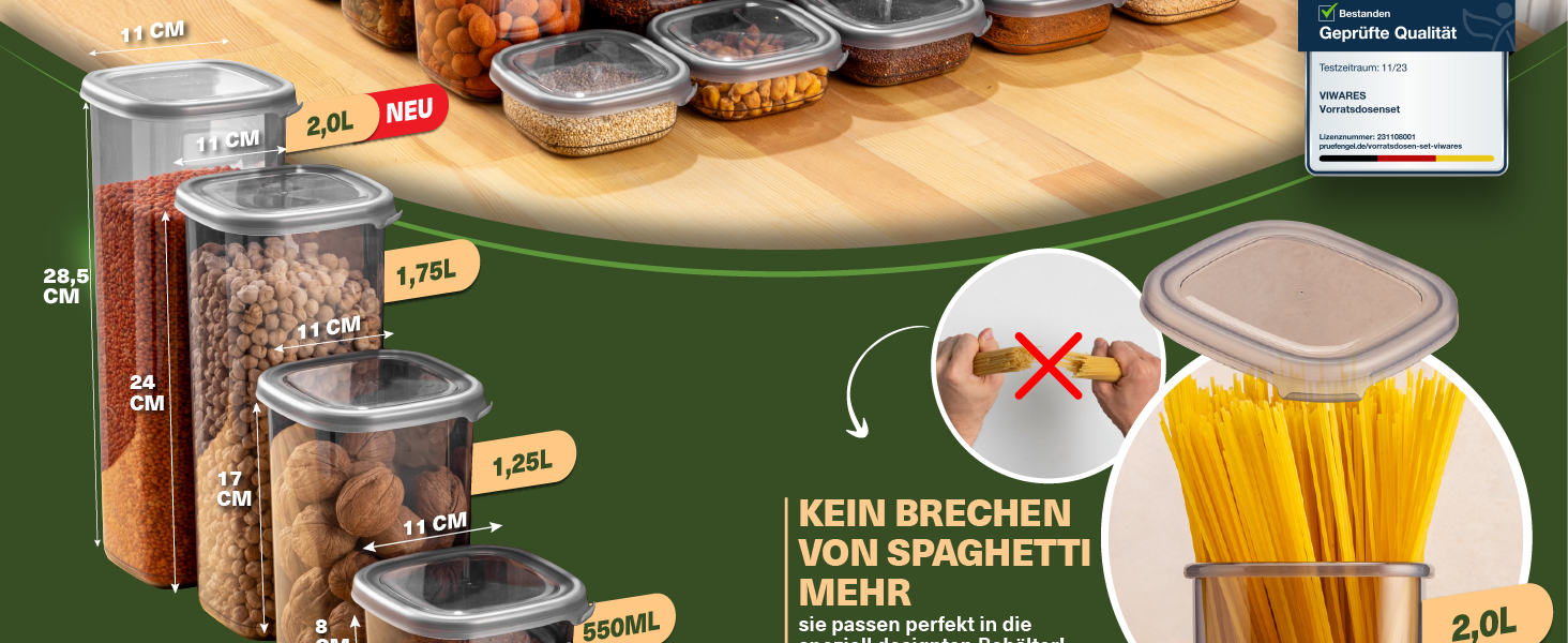 Набір контейнерів для зберігання Peggy 36 шт. з герметичними кришками - для спецій, круп, борошна