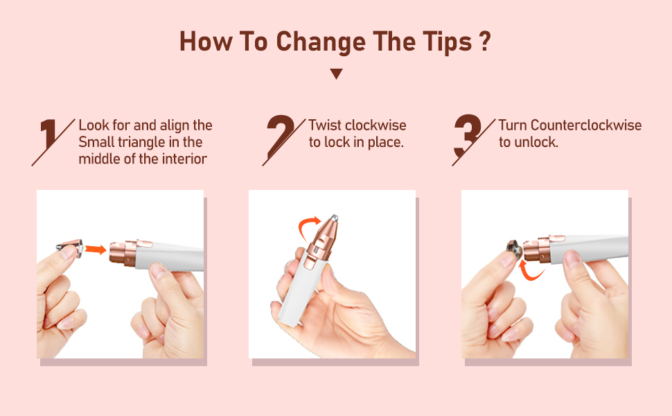 Електричний прилад для видалення волосся: 2-в-1 для обличчя та брів, Vinmall для жінок