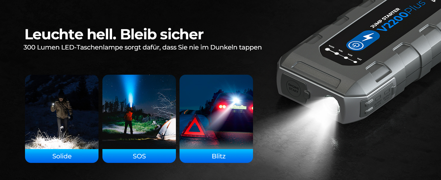 TOPDON V2200Air: Портативний пусковий пристрій та компресор для авто (2200A, 150PSI)