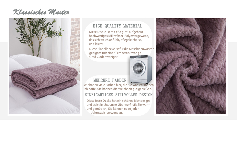 Плед NEWCOSPLAY з візерунком колосків пшениці, 130x150 см / 150x200 см, м'який, теплий, для дивана, фіолетовий