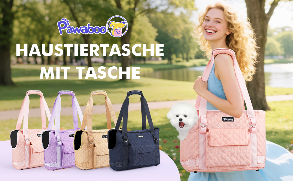 Pawaboo Сумка-переноска для собак і котів, блакитна, до 5 кг