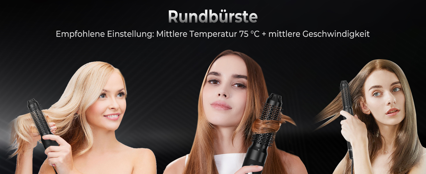 UKLISS Airstyler Pro 7-в-1: фен, стайлер, локони, випрямлення. Без екстремального нагріву, чорний/білий золотий