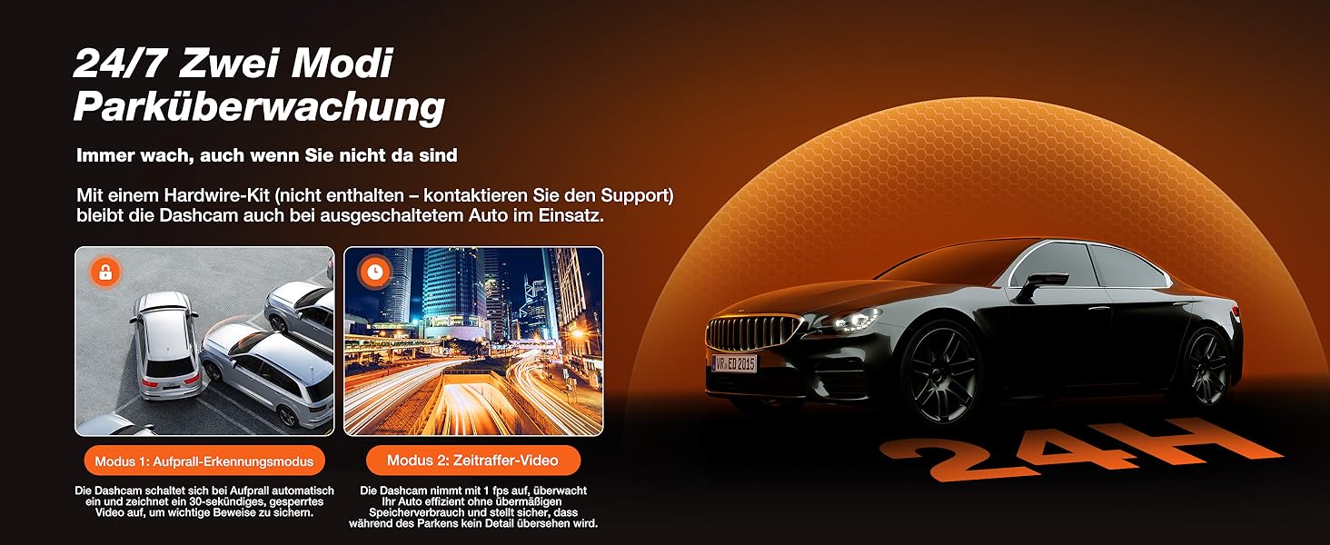 iZEEKER 4K Автомобільний відеореєстратор (Dashcam) з Wi-Fi, 32GB SD-карткою, двоканальний запис 4K+1080P, IPS-дисплей 2.99', Нічне бачення, G-сенсор, Запис по колу, Паркувальний режим 24/7