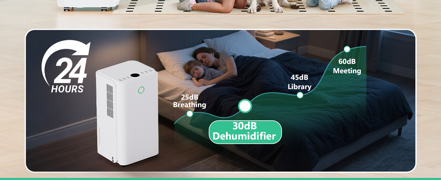 Електричний осушувач повітря 12л/день - тихий, з 3 режимами, таймером, автоматичною відтайкою та енергозбереженням для дому, квартири, підвалу