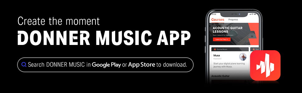 Електронне піаніно Donner DEP-10S 88 клавіш, напівзважені, для початківців, з підставкою та педаллю, чорне