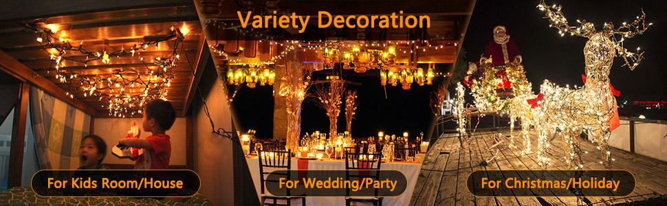 Льоново-гірлянда Joomer на Різдво, 20 метрів, 200 LED, для вулиці, на батарейках, з таймером, 8 режимів, для ялинки, балкона, кімнати, вечірки, весілля, фестивалю, тепле біле світло, вологостійка прикраса