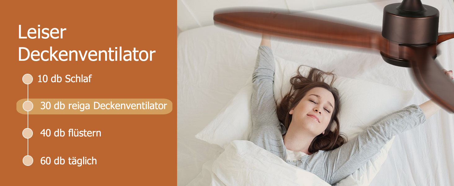 Стеляний вентилятор Reiga з дерев'яною обшивкою, 165 см, великий, DC-двигун, керування пультом та Smart Home, 6 швидкостей, колір дерево, для внутрішнього/зовнішнього використання, з підсвічуванням