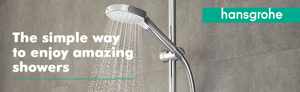 hansgrohe Croma Select E - Showerhead, Hand Shower with 3 Spray Patterns, Showerhead (110 x 110 mm), Showerhead with Anti-Limescale Function, Chrome, 26812400