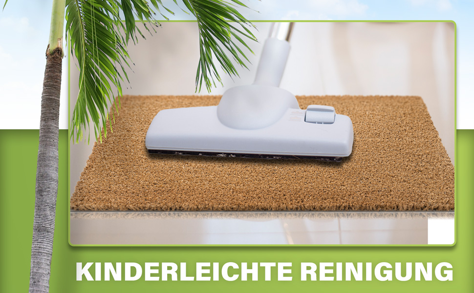 Кокосовий килимок для підлоги [водостійкий] - надміцний - для входу [зовнішній] - килимок для входу 40x60 см, натуральний