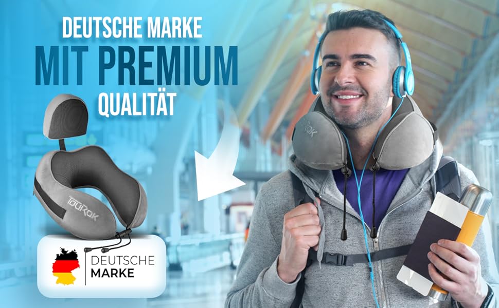 Подушка для шиї у літак з додатковою подушкою – Memory Foam, автомобіль – регульована підтримка шиї, для дорослих, сіра