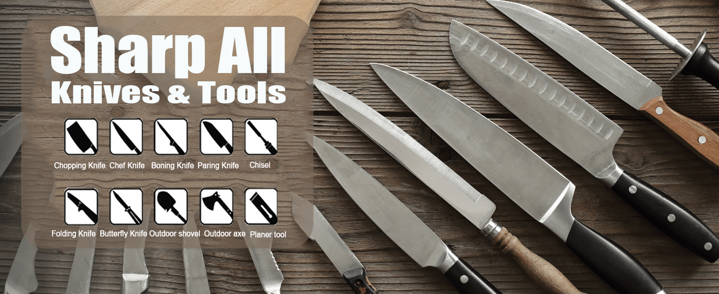 Набір для заточування ножів Vuwo 2-в-1: 400/1000 грінь - заточувальний камінь з силіконовим тримачем