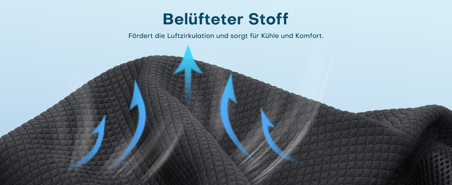 Ортопедична подушка для сидіння Feagar з Memory Foam, для офісного крісла, автокрісла, інвалідного візка, чорна тканина, до 100 кг