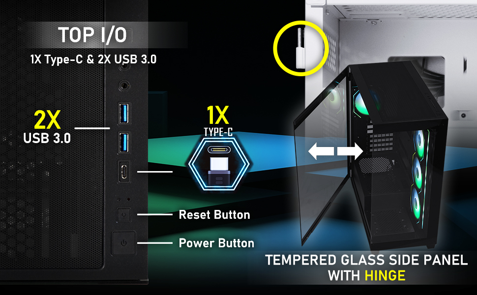 Корпус ПК BitFenix CETO Premium Edition Mid Tower (Чорний)