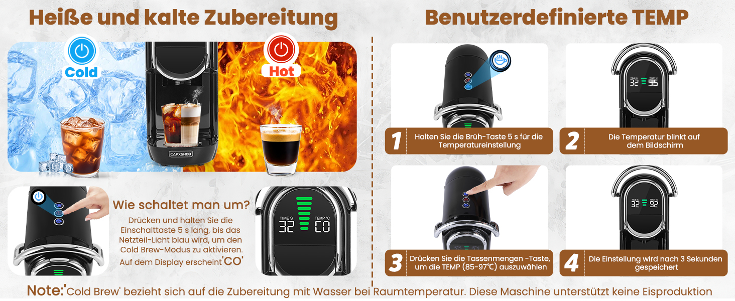 Кавомашина капсульна Magician1 Mini 5в1 для Nespresso, Dolce Gusto, Lavazza A Modo Mio, ESE 44, кавової гущі | 20 bar, 1450 W, LED-дисплей, 7 рівнів води | для дому та офісу, червона