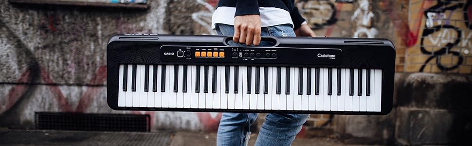 Клавіатура Casio Casiotone CT-S100 з 61 клавішею, 122 звуки та 61 ритми, чорна, сучасний дизайн