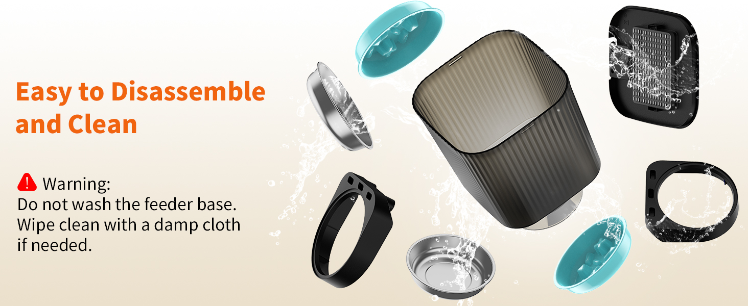 Автоматичний годівниця для котів HoneyGuardian з Wi-Fi та 2/4 мисками, 5G, чорний