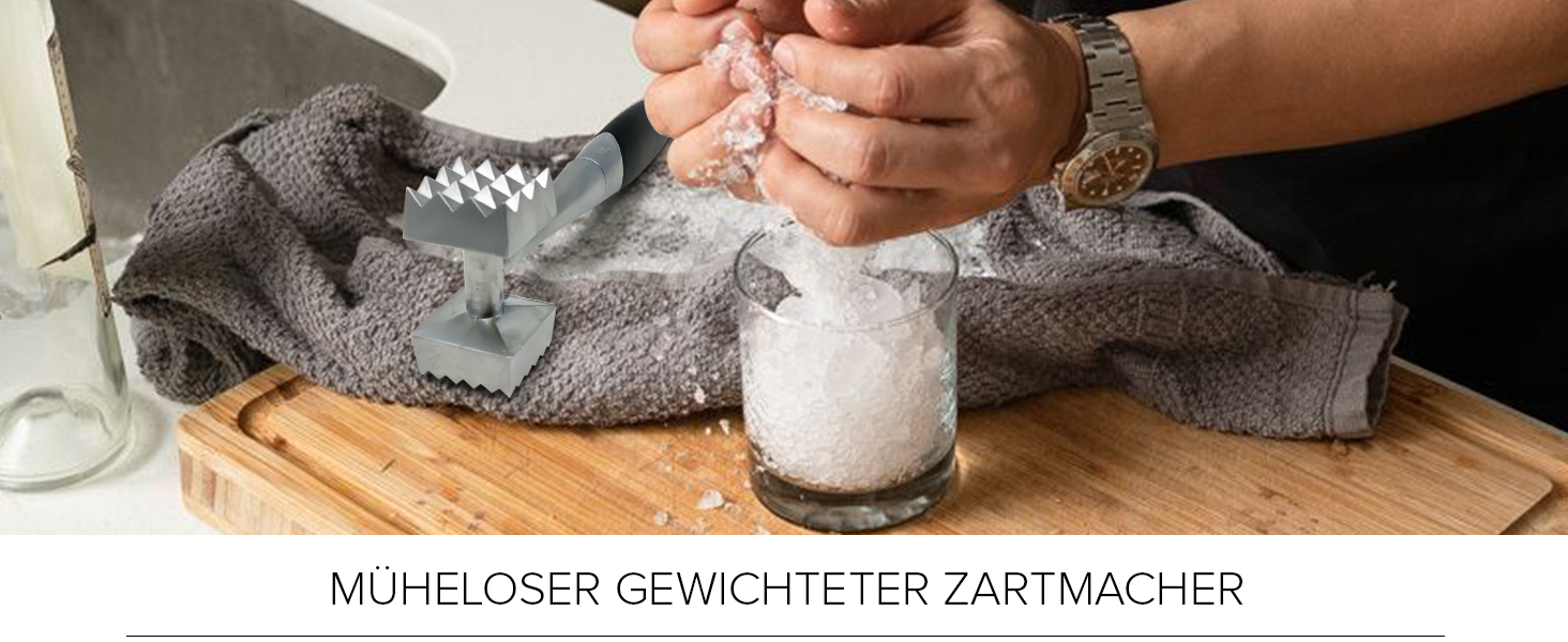 Ніж для відбивання м'яса Joeji, цинкова сплава, безпечний для миття в посудомийній машині, міцний, для стейків, фаршу, птиці, риби, м'яса