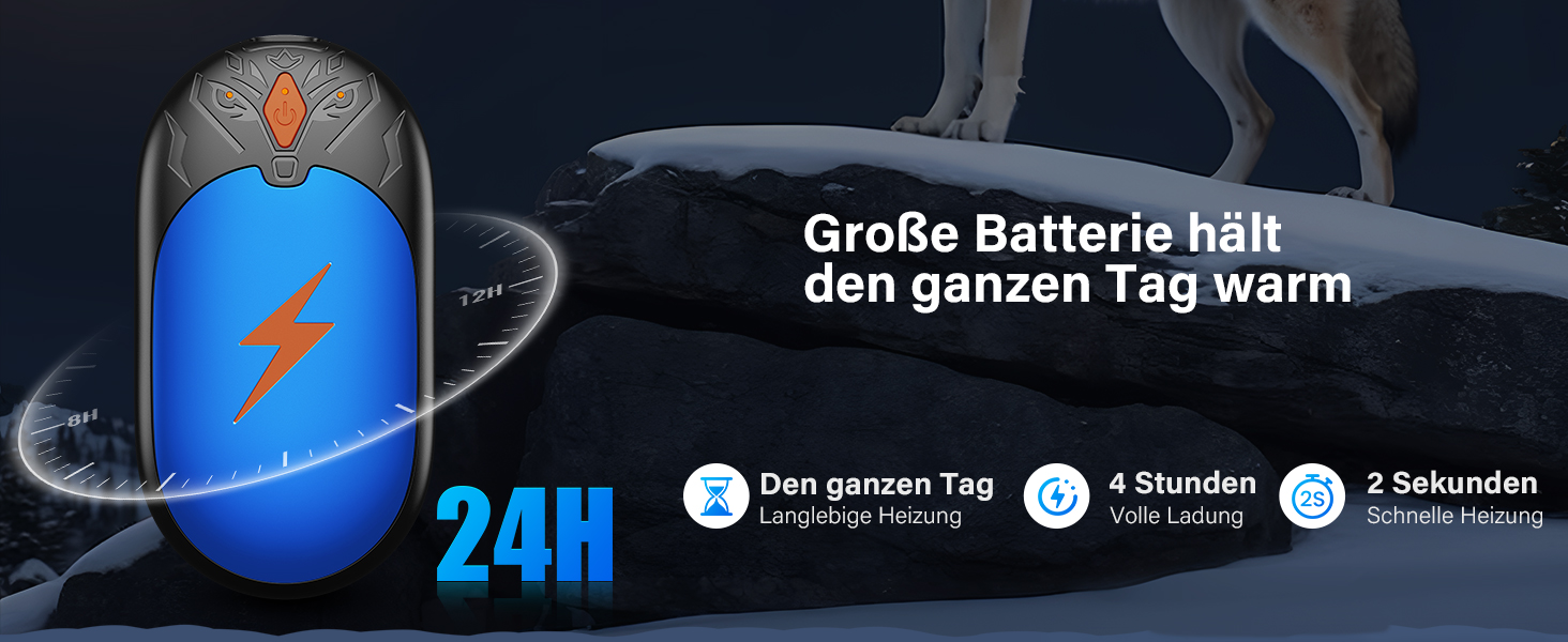 Електричні грілки для рук 2 шт., ультралегкі, перезаряджаються, портативні, 3 режими нагріву, до 24 годин, багаторазові USB грілки для рук для активного відпочинку взимку (блакитні)