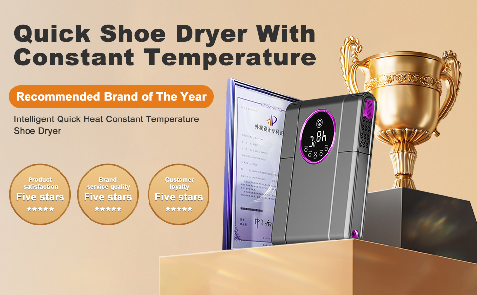 Сушарка для чобіт та рукавичок 2-в-1, німецька технологія гарячого повітря | Регульований на 180° стрижень та гнучкі насадки | Таймер та енергозберігаючий режим | Для робочих чобіт, спортивного та гірськолижного взуття (Чорний)