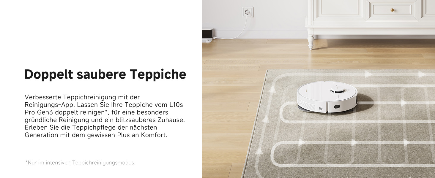 Робот-пилосос Dreame L10s Pro Gen3: потужність 13000 Pa, DuoBrush для шерсті тварин, суха та волога прибирання, LDS-навігація, 5200 mAh