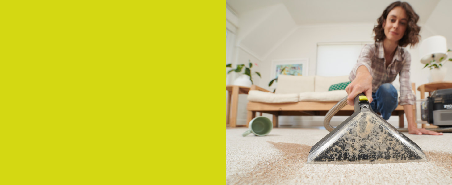 RYOBI 18V ONE+ Акумуляторний Текстильний Очищувач Pro RDC18BL-0: Потужне видалення плям, 2-в-1 миюча щітка, Dual Tank, для дому та автомобіля (без акумулятора та зарядного пристрою)