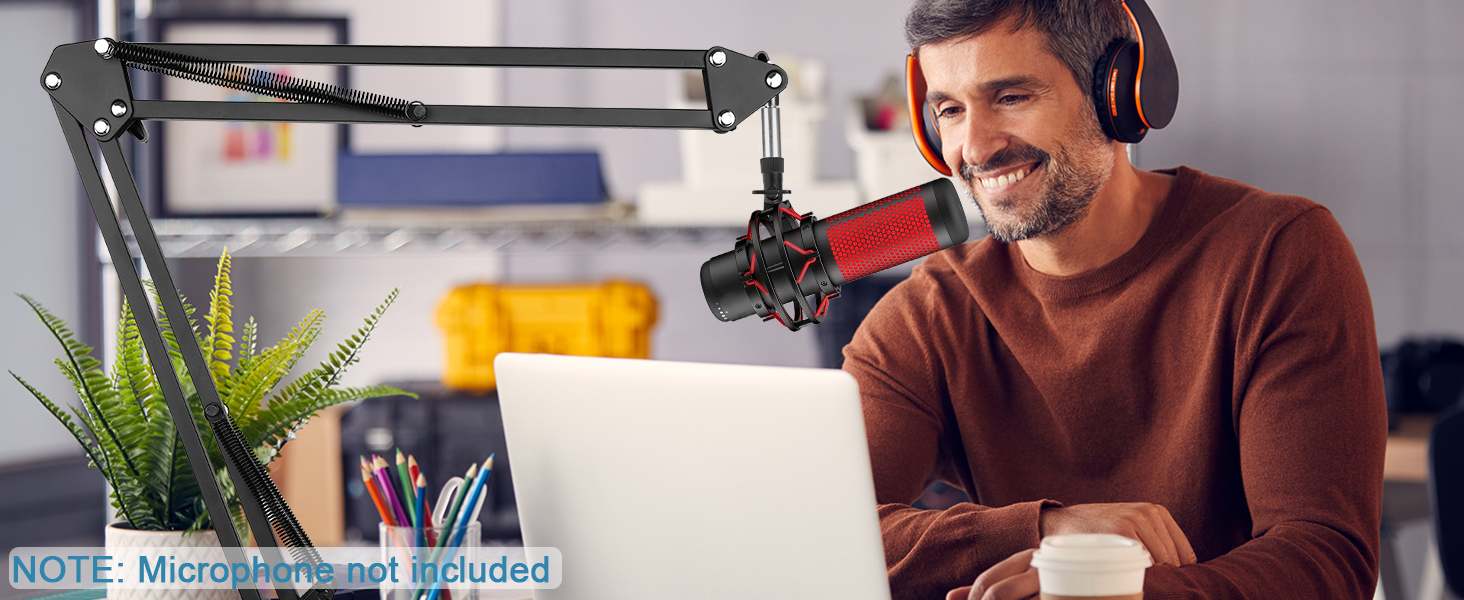 Підставка для мікрофона ChromLives Boom Arm - сумісна з HyperX QuadCast, Rode, Fifine, Blue Yeti, Razer Seiren V3 Mini - для геймінгу, стрімінгу та запису