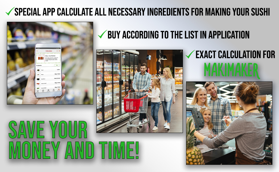 Набір для приготування суші iSottcom: робіть смачні суші та роли самостійно! З рецептами та додатком. З дерева бука та бамбука - ідеальний подарунок!