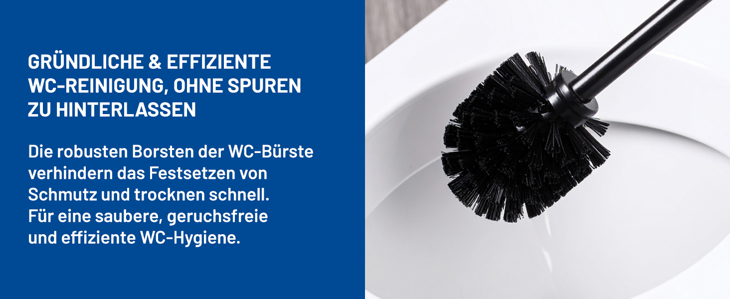 Набір для туалету Rival Recycling з щіткою для чищення країв – ергономічна щітка для унітазу з перероблених матеріалів для швидкого та ретельного прибирання – щітка для унітазу з тримачем (білий, ергономічна)