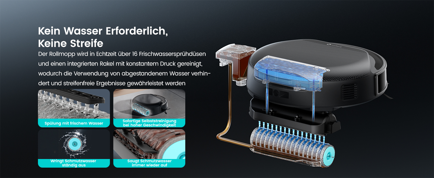 Робот-пилосос LEFANT M5 Pro-B з пультом дистанційного керування, 2200Pa, для шерсті тварин, з базою для зарядки, сумісний з Alexa та керуванням через APP, час роботи 120 хв