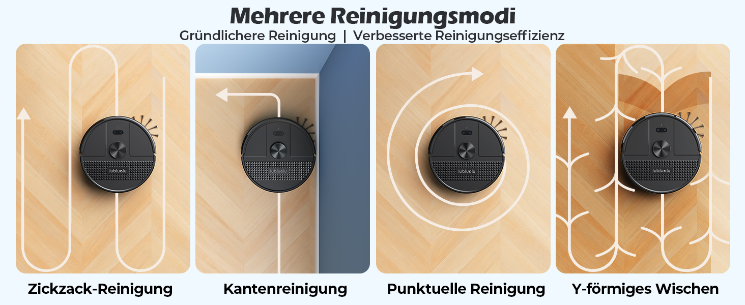Робот-пилосос Lubluelu SL68 Plus 3-в-1 з вологою, 4500Pa, лазерна навігація, керування через додаток, 24 зони заборони, для тварин, килимів